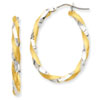 14k Two-tone Hoop Earrings