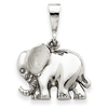 14k White Gold Elephant Charm