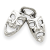14k White Gold Comedy/Tragedy Charm