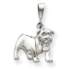 14k White Gold Bulldog Pendant