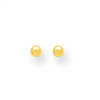 14k Polished 3mm Ball Post Earrings