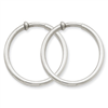 14k White Gold Non-pierced Earring Hoops Earrings