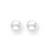 14k White Gold Polished 5mm Ball Post Earrings