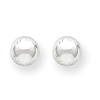 14k White Gold Polished 7mm Ball Post Earrings