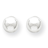14k White Gold Polished 8mm Ball Post Earrings