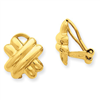 14k Non-pierced  X  Earrings