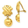 14k Non-pierced Fancy Ball Earrings