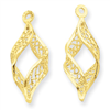 14k Polished Filigree Swirl Earring Jackets