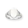 14k White Gold Signet Ring