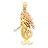 14k Two-Tone Mermaid Charm