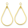 14k Polished Teardrop Earring Jackets