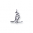 Sterling Silver Skier Charm