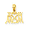 14K I " " " " " " " " Heart" " " " " " " "  My Mom Pendan