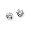 Stainless Steel 4mm CZ Stud Earrings