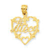 14K #1 Niece in Heart Pendant