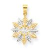 10k & Rhodium Snowflake Charm