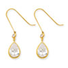 14k CZ Dangle Earrings