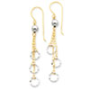 14k Two-tone Circle Dangle Earrings