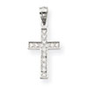 14k White Gold Cross Pendant