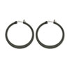 Stainless Steel Black-plated 34mm Hoop Earrings
