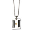 Stainless Steel IPG 24k & IP Black Plating Square Pendant Necklace chain