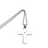 Stainless Steel 14k Gold w/ Diamond Cross Pendant 22in Necklace chain