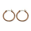 Stainless Steel Chocolate-plated 26mm Hoop Earrings