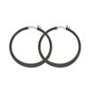 Stainless Steel Black-plated 43mm Hoop Earrings