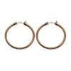 Stainless Steel Chocolate-plated 32mm Hoop Earrings