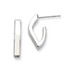 Stainless Steel Polished J Post Earrings