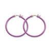 Stainless Steel Pink 32mm Hoop Earrings