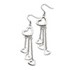 Stainless Steel Polished Hearts Dangle Earrings