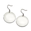Stainless Steel Polished Discs Dangle Earrings