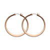 Stainless Steel Chocolate-plated 43mm Hoop Earrings