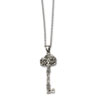 Stainless Steel Fancy Key Pendant 22in Necklace chain