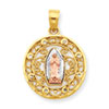 10k Two-tone Our Lady of Guadalupe Pendant