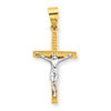 10k & Rhodium Crucifix Charm