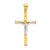 10k CZ Crucifix Pendant