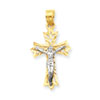 10k & Rhodium Filigree Crucifix Charm