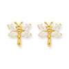14k Dragonfly w/CZ Post Earrings