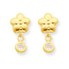 14k Flower w/CZ Post Earrings