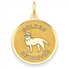 14k Golden Retriever Disc Charm