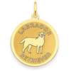 14k Labrador Retriever Disc Charm