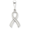 14k White Gold Awareness Pendant