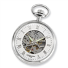 Charles Hubert Chrome-finish Off-White Ceramic Dial Pocket Watch