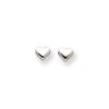 14k White Gold Small Puffed Heart Earrings