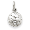 14k White Gold Soccer Ball Charm