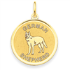 14k German Shepard Disc Charm