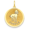 14k Poodle Disc Charm