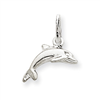 14k White Gold Dolphin Charm